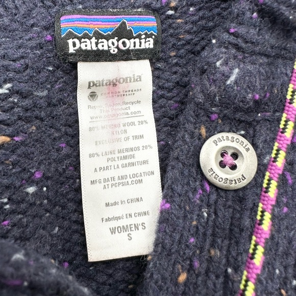 Patagonia Ranchito Hoodie sweater Navy Blue Wool Blend Knit - Picture 5 of 10